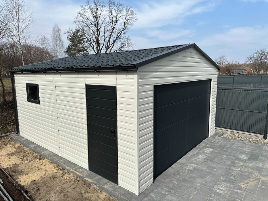 Solidny Garaż Blaszany 5x6m Brama segmentowa Transport montaż GRATIS!