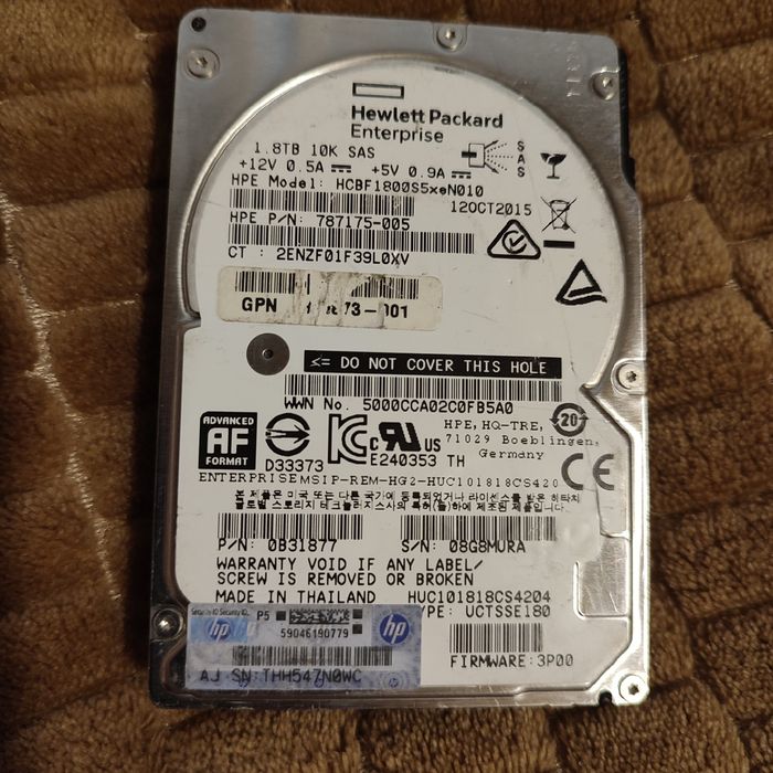Жорсткий диск HP 1.8TB 6G SAS 10K 2.5in DP ENT HDD