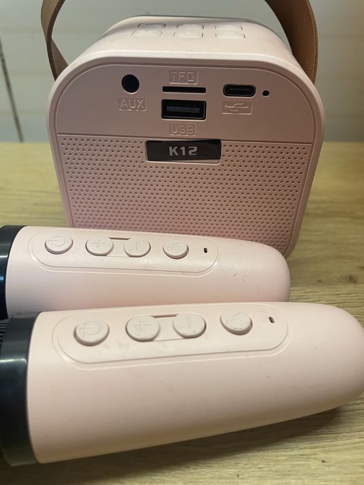 Міні-дитяче караоке K120 з двома бездротовими мікрофонами та RGB