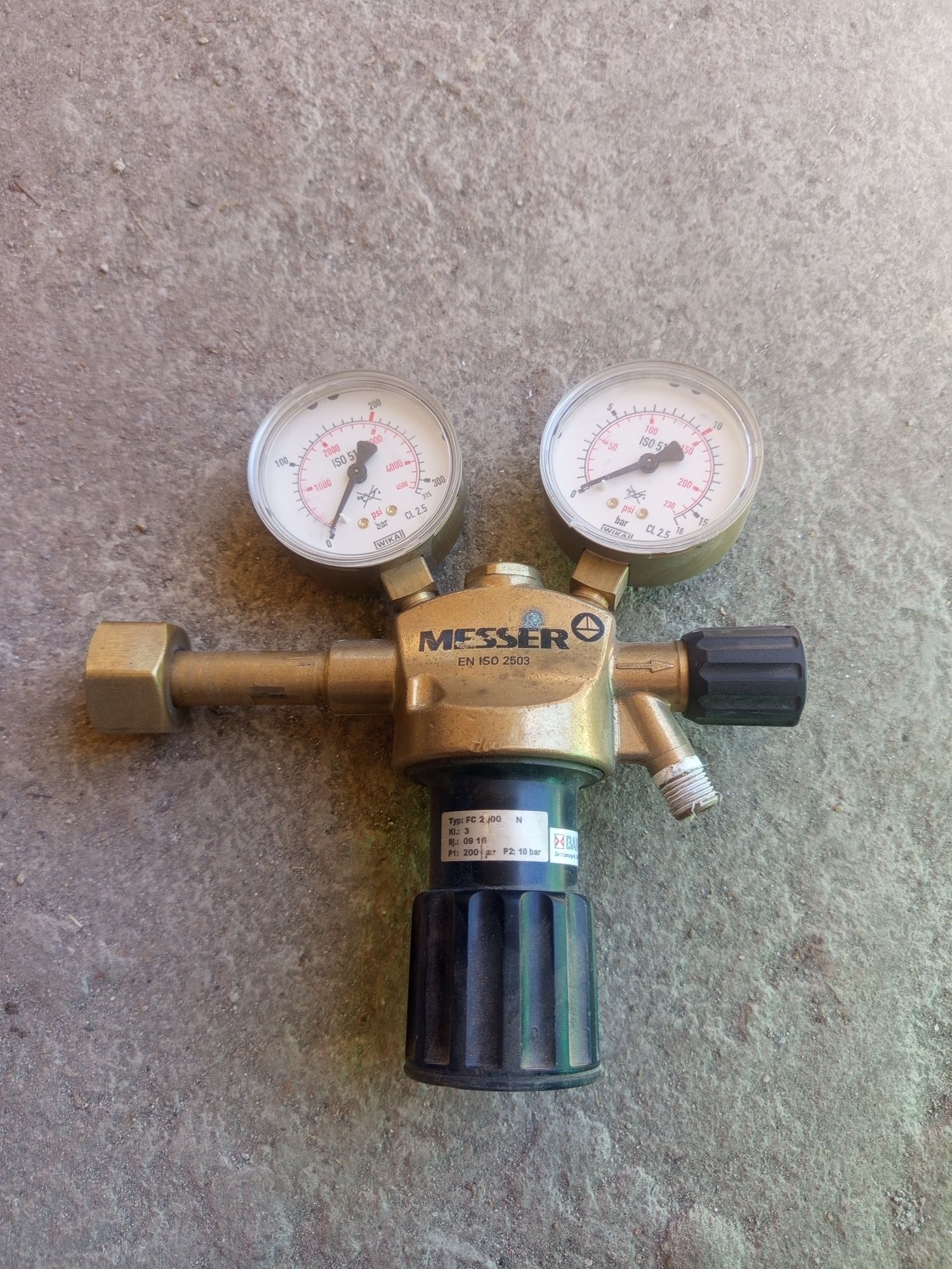 Redutor manómetro Messer