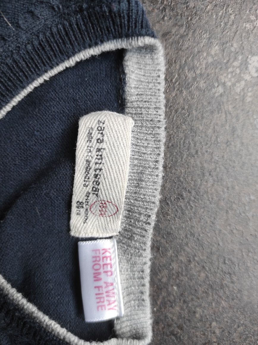 Sweter Zara i spodnie jeans 80cm