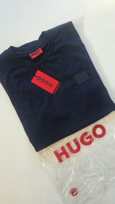 Hugo koszulka T-shirt granatowa XL