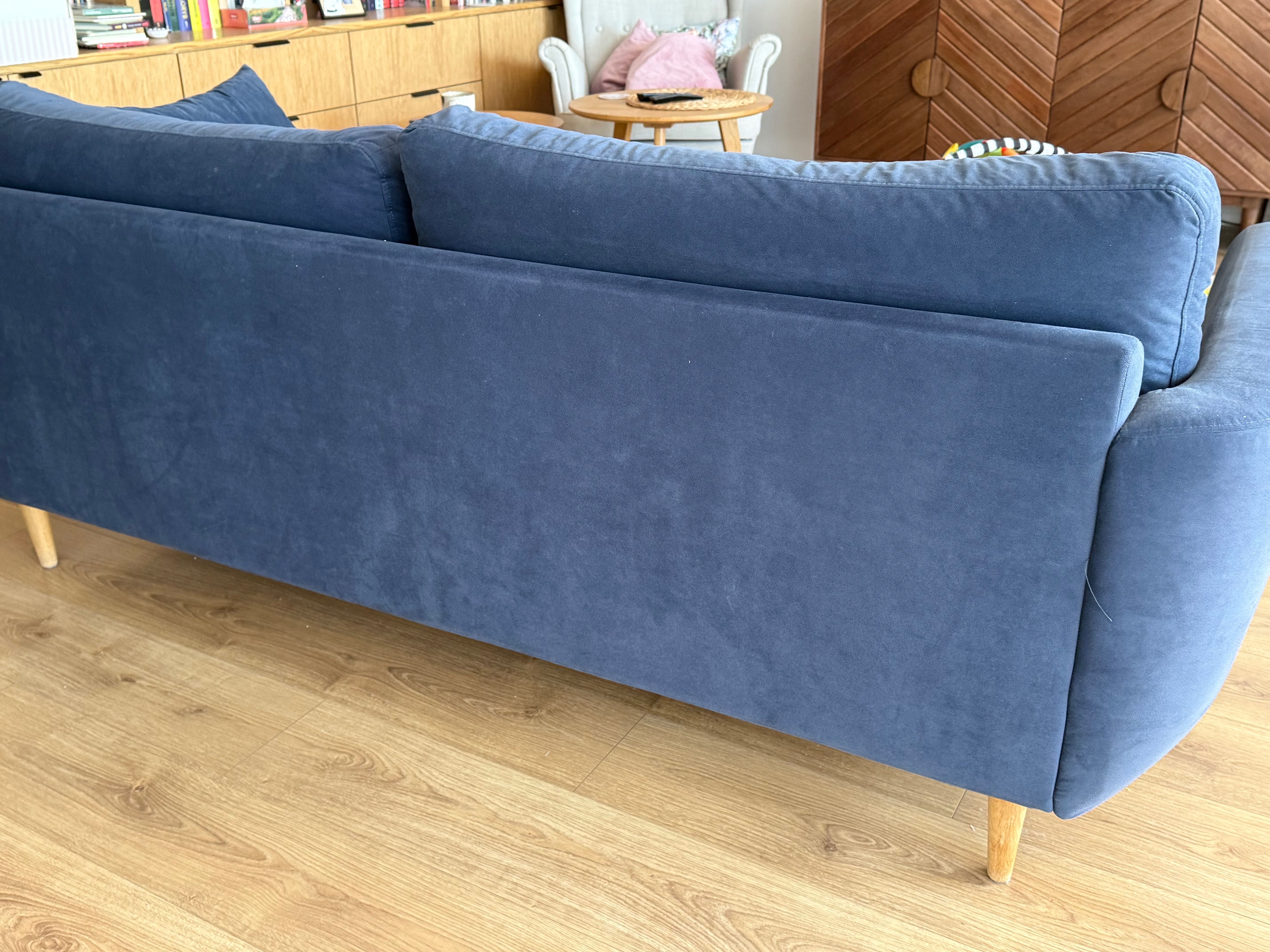 Sofa Harris Optisofa granatowa welurowa