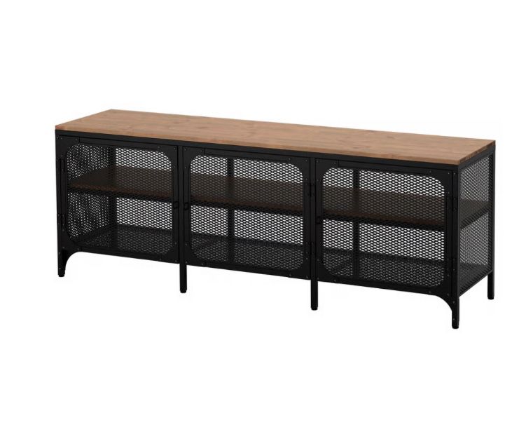 Szafka pod TV, czarny, 150x36x54 cm
