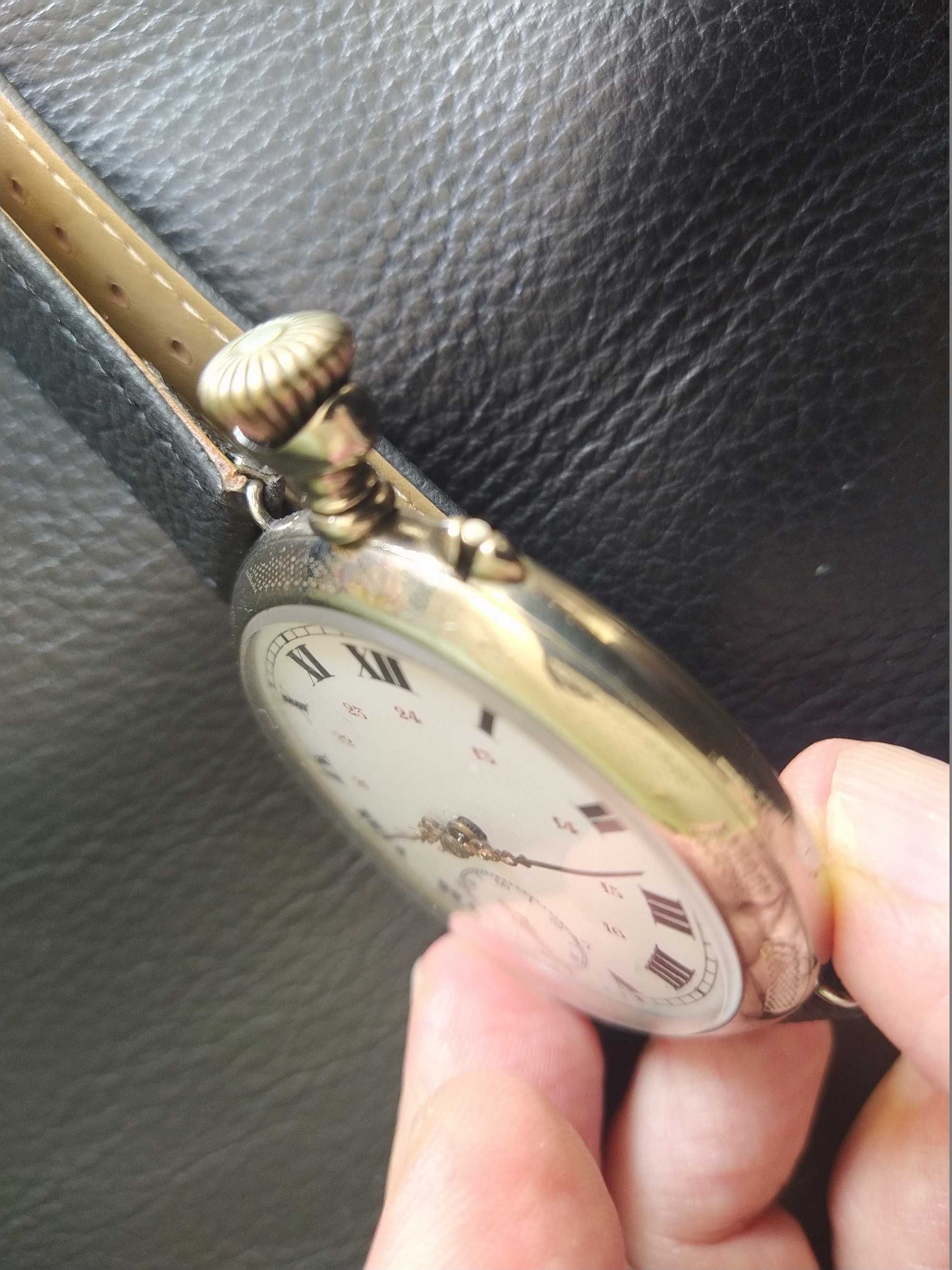 Relógio transição bolso/pulso. Cilindro. Ano 1890/1900