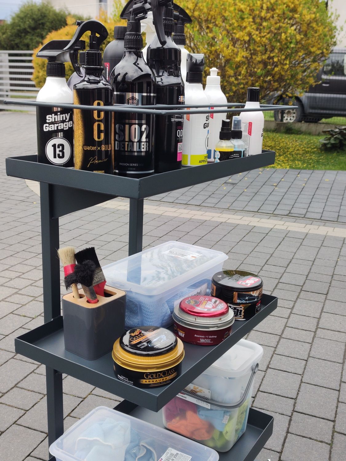 Wózek warsztatowy garażowy detailingowy