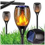 Lampa solarna LED z efektem płomienia