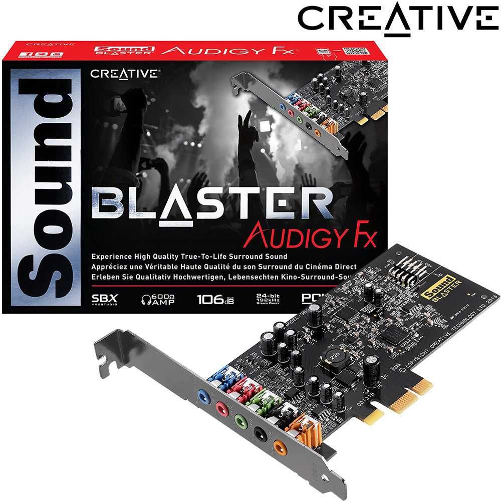 Placa Som Creative Sound Blaster Audigy FX PCIe 5.1 SBX Pro Studio