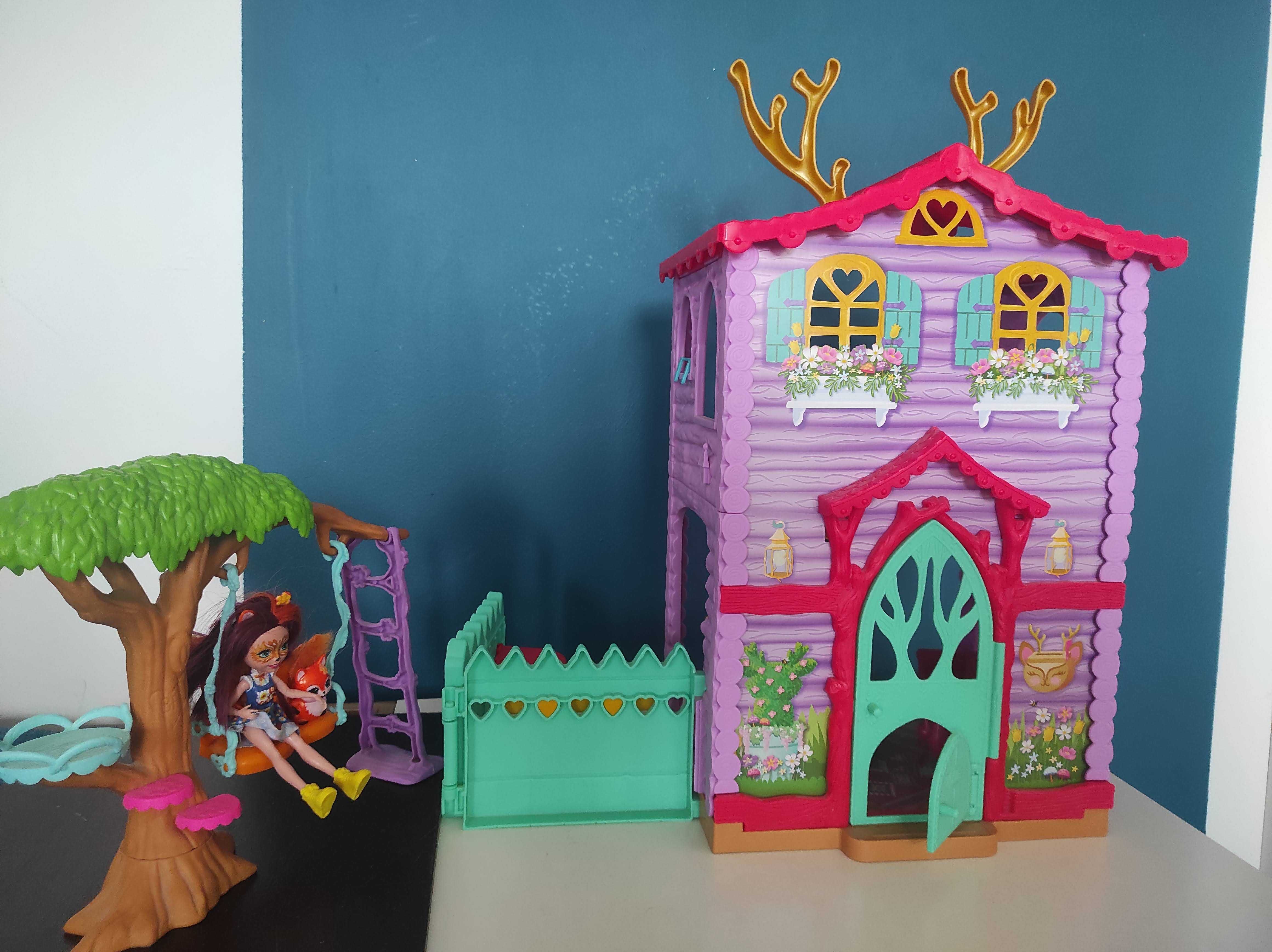 Domek Enchantimals jelonków + Liski na huśtawce