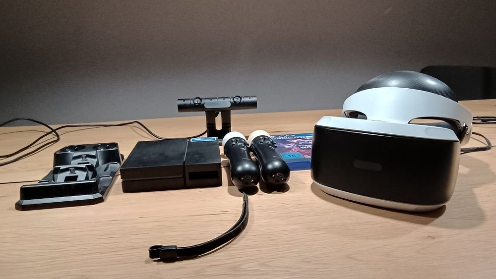Playstation VR + kontrolery PS Move + stacja dokująca na kontrolery