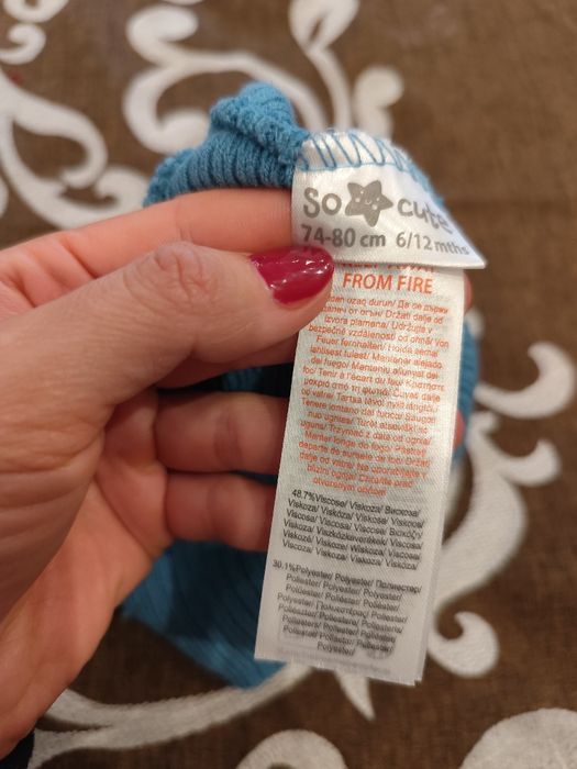 Czapka niemowlęca wiosenna rozciągliwa 74/80