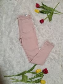 H&M * spodnie * rurki * pudrowy róż 158