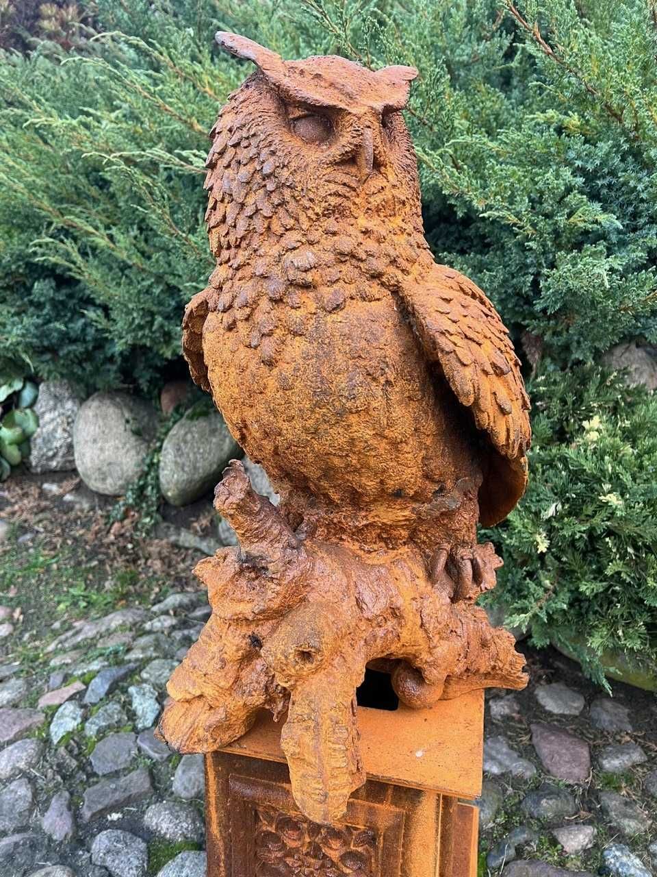 Potężny 43 kg odlew żeliwnej sowy