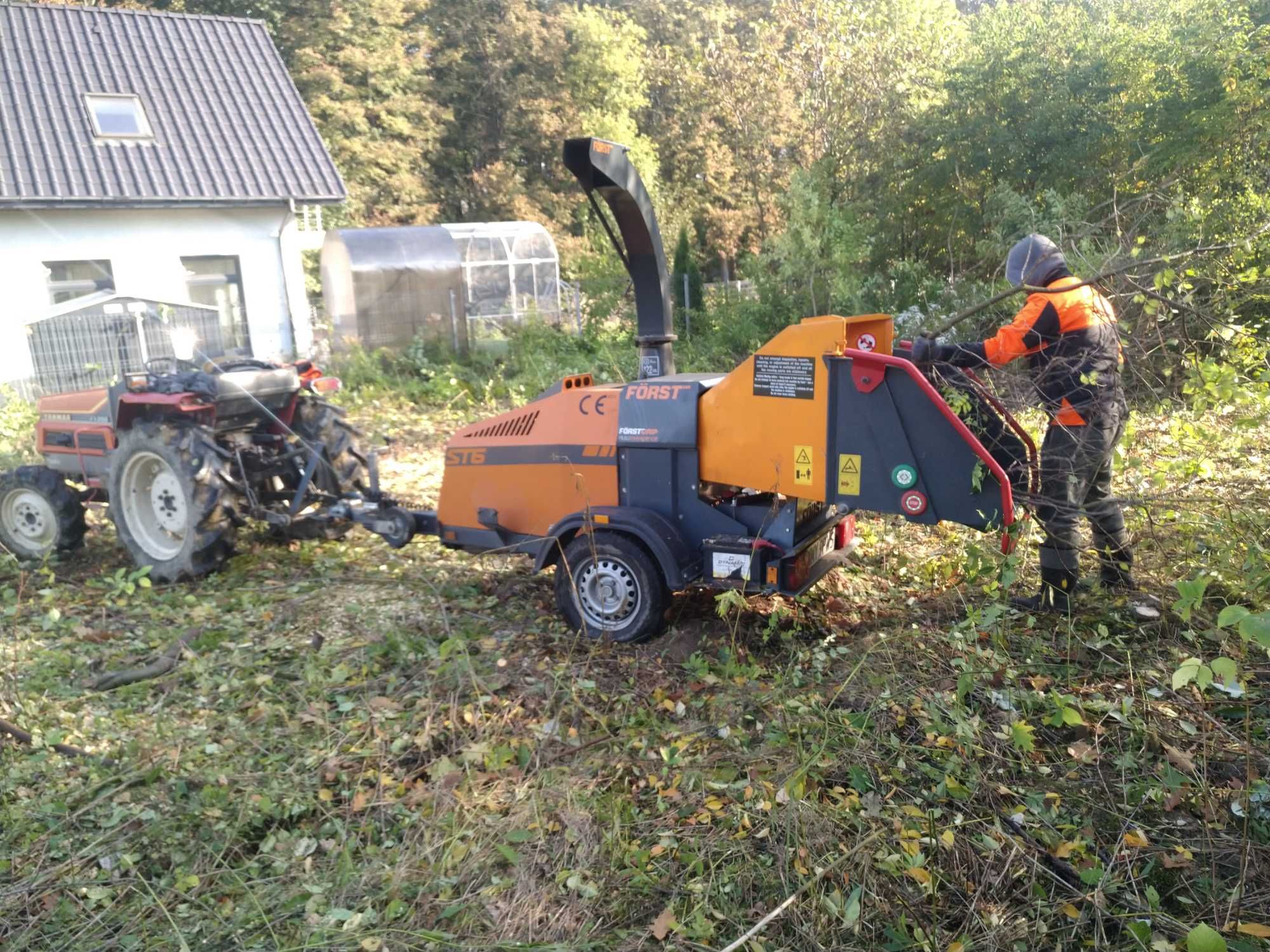 Wycinka drzew-pielęgnacja , karczowanie , oczyszczanie działek , rębak