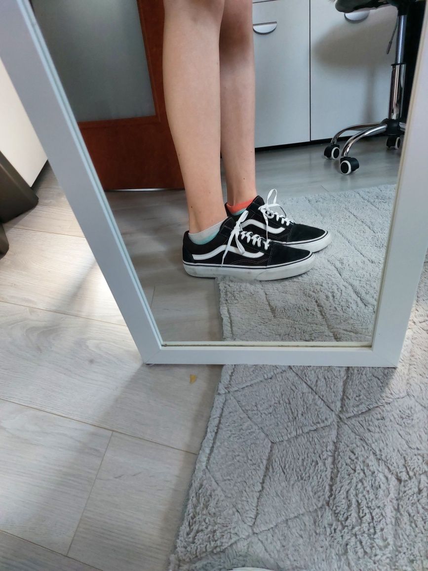 Buty Vansy czarno białe