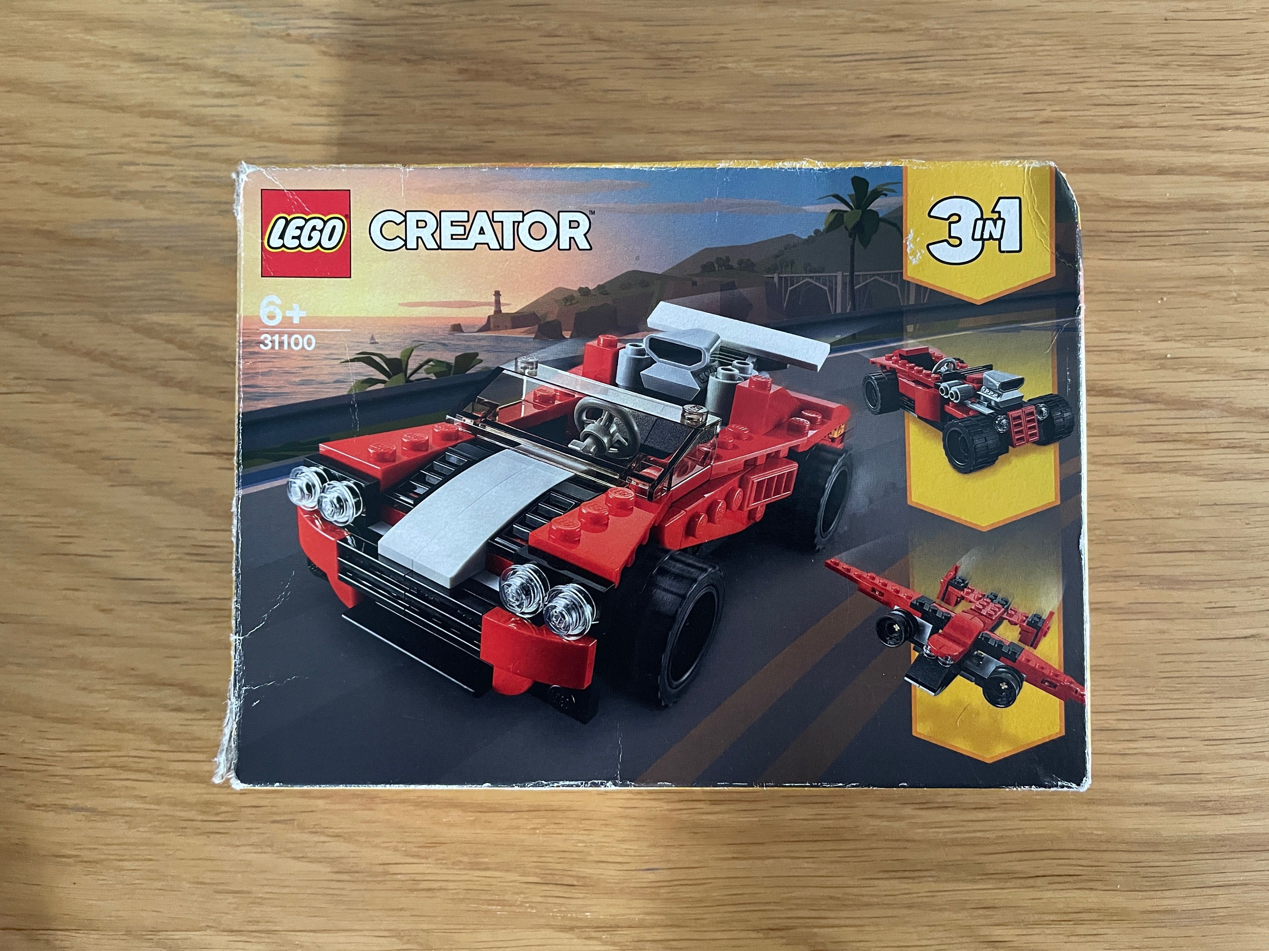 Lego creator 31100 3w1 samochód sportowy, hot rod i samolot