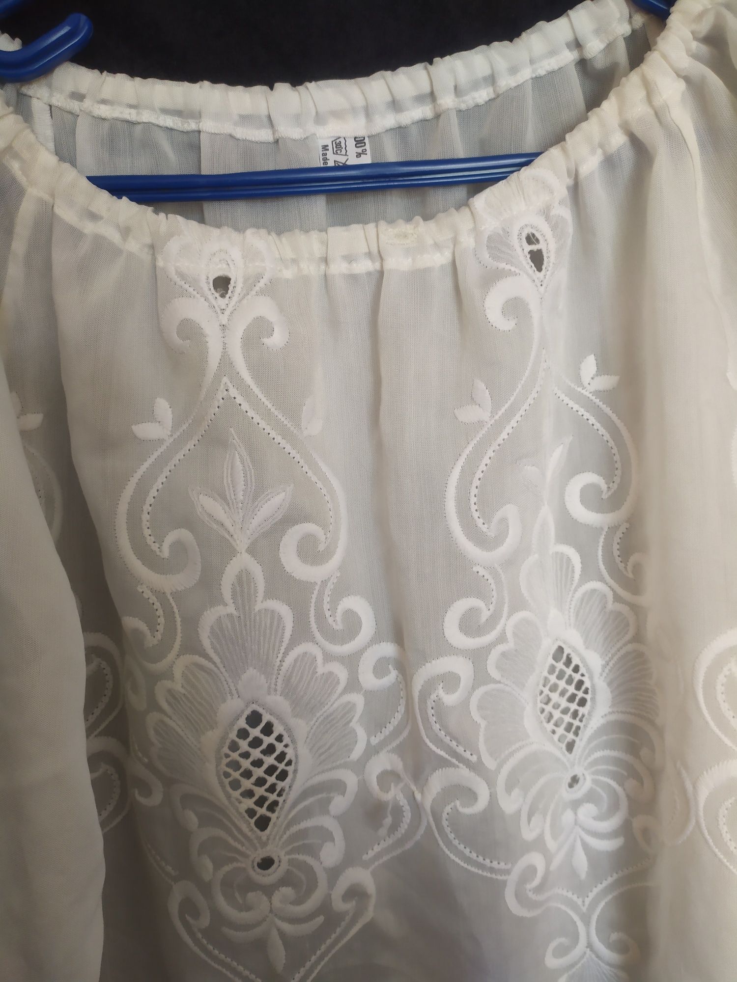 Біла літня вишиванка L-2XL (48-58 розмір)