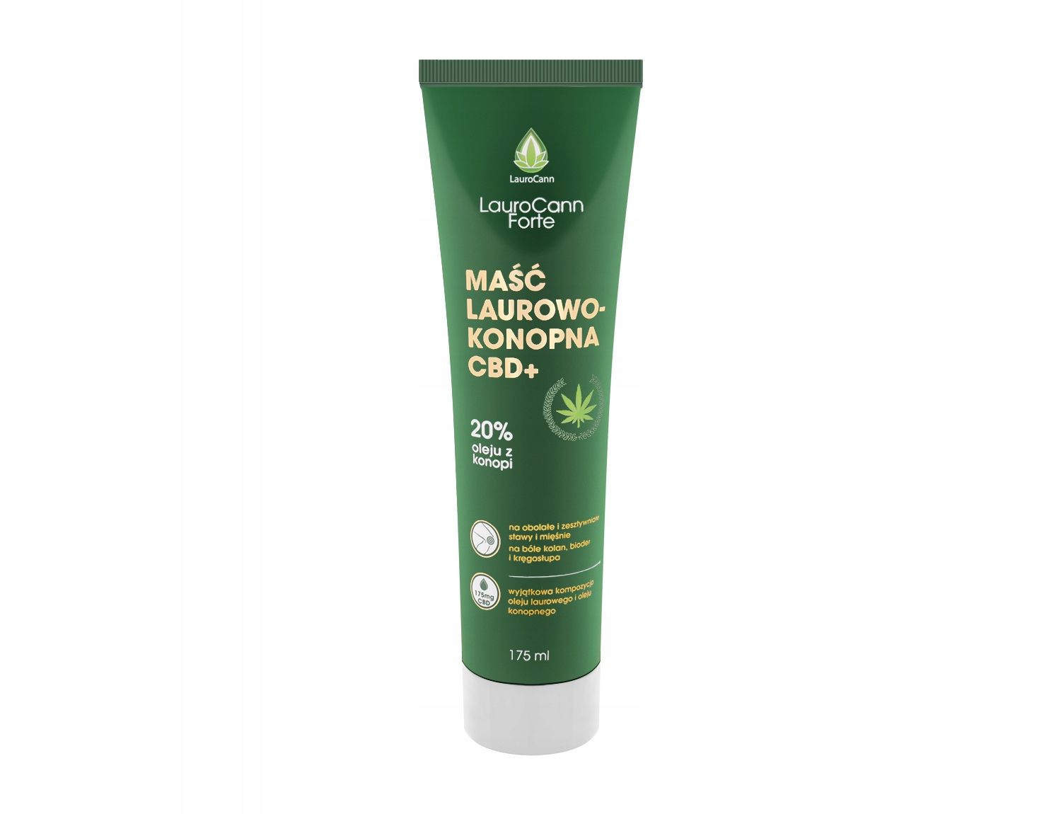 LauroCann Forte maść konopna Olej konopny 20% z CBD i laurowy 175 ml