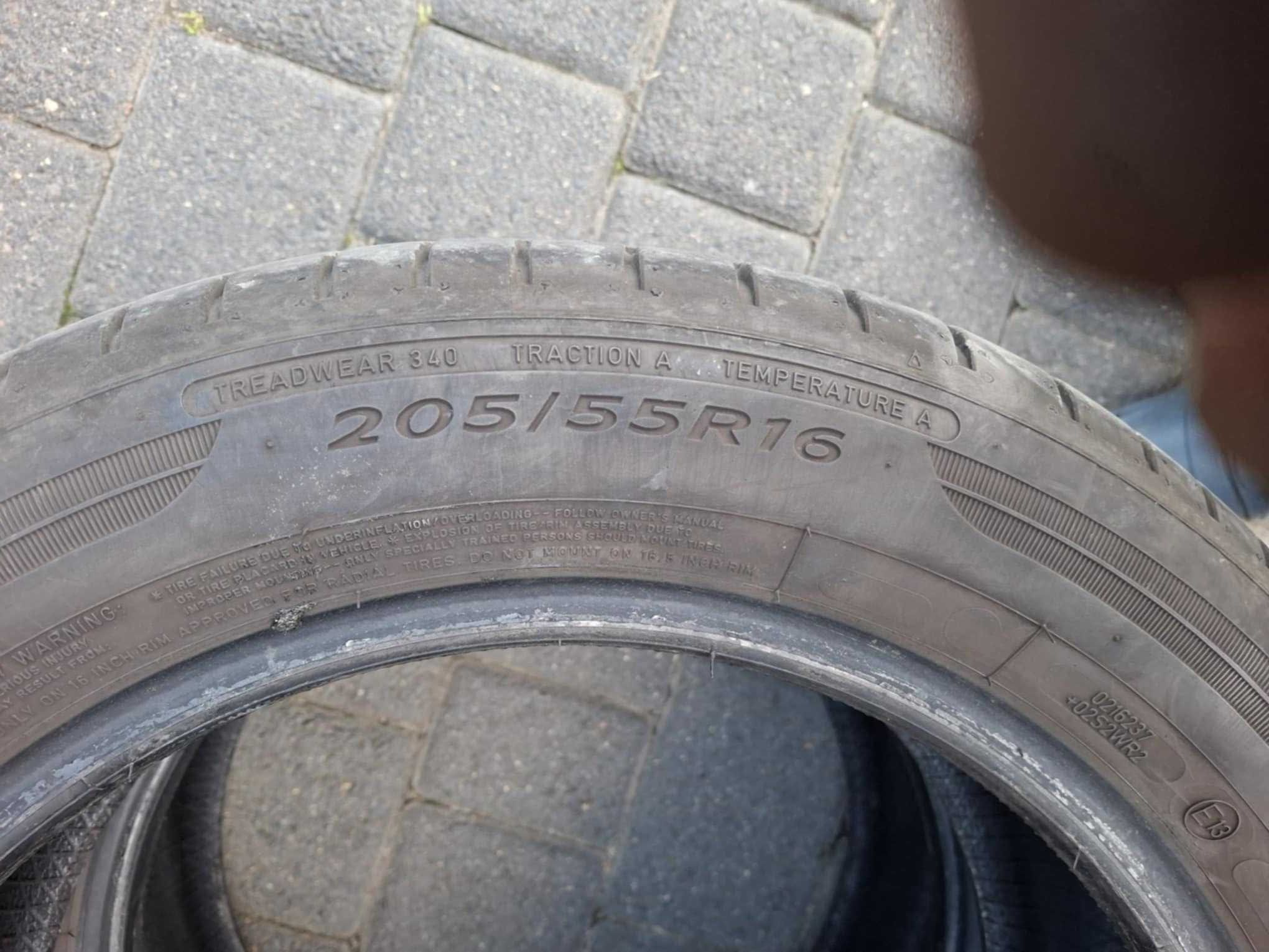 Opony letnie Dunlop SP SPORT BLURESPONSE 205/55 R16 stan idealny 2024
