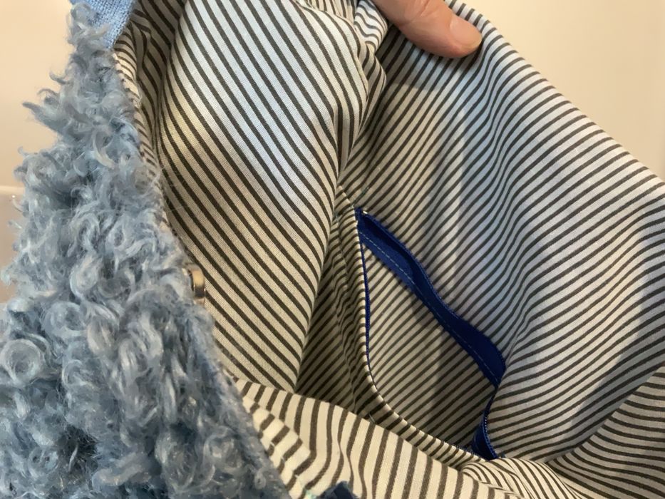 Niepowtarzalna torba shoperka w niebieskich tonacjach