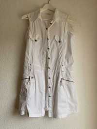Nowa letnia biała bawełniana sukienka tunika rozmiar M/38