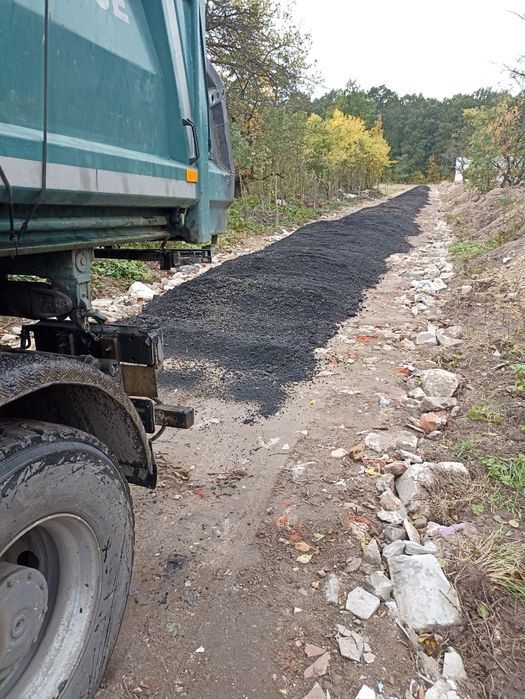 Żużel Gruby Szlaka Kruszywa Drogowe Żwir Destrukt Piach Ziemia Dostawa