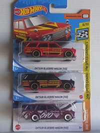 Conj 3 hot wheels datsun bluebird wagon