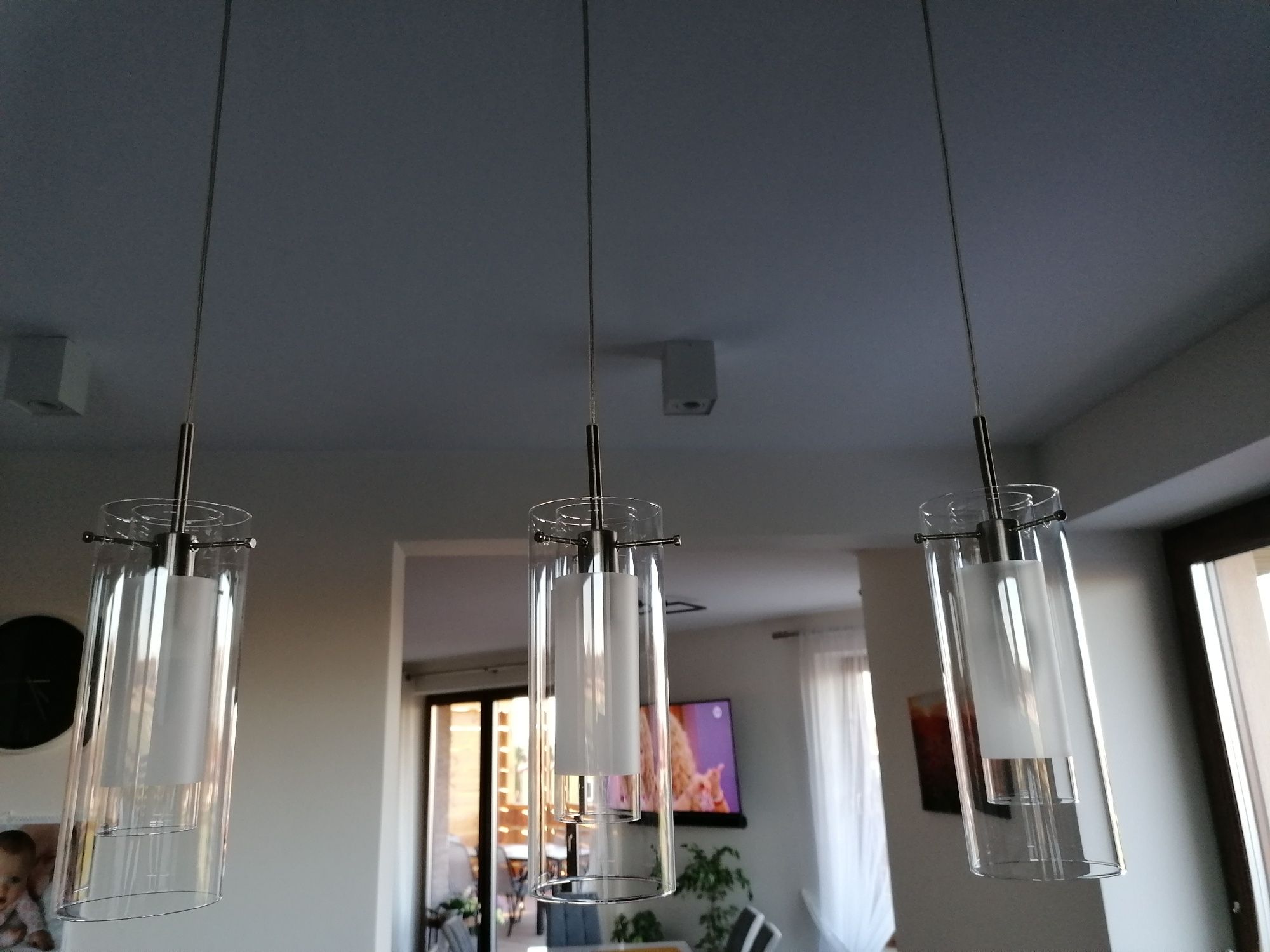 Lampa 3 klosze kuchnia jadalnia