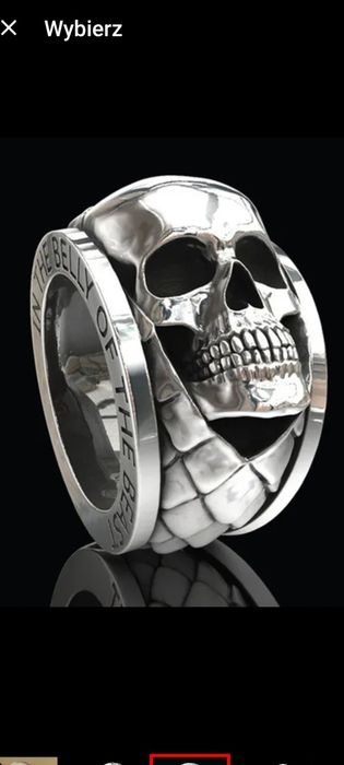 Sygnet męski czaszka