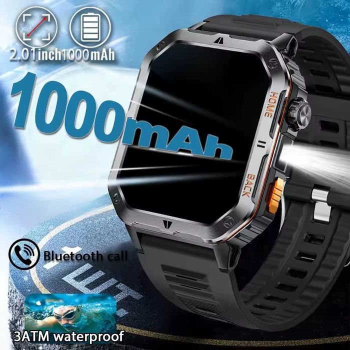 Смарт часы: LIGE MT62 PRO. NFC.1000mAh. LED-фонарик.