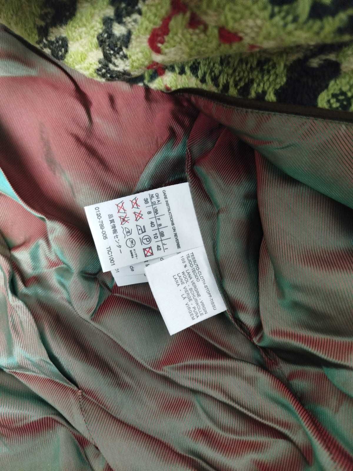Max mara virgin wool coat dwurzędowy płaszcz bosmanka