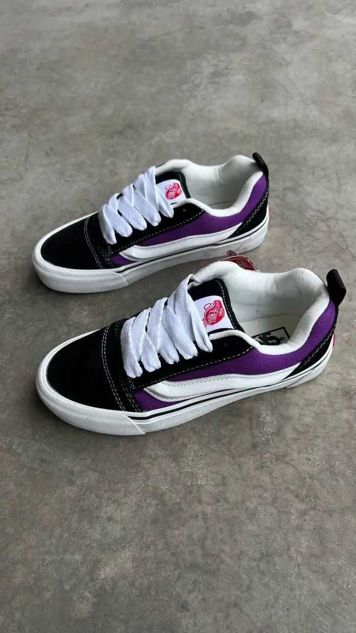 (БЕЗ ПЕРЕДОПЛАТИ)Vans KNU Skool Purple  ванс кню скул  фіолетові чорні