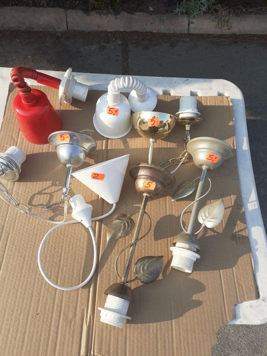 Sprzedam części  do żyrandoli z nierdzewki I złote metalizowane.