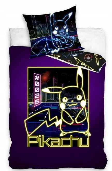 Pościel 160x200 POKEMON PIKACHU bawełniana dziecięca
