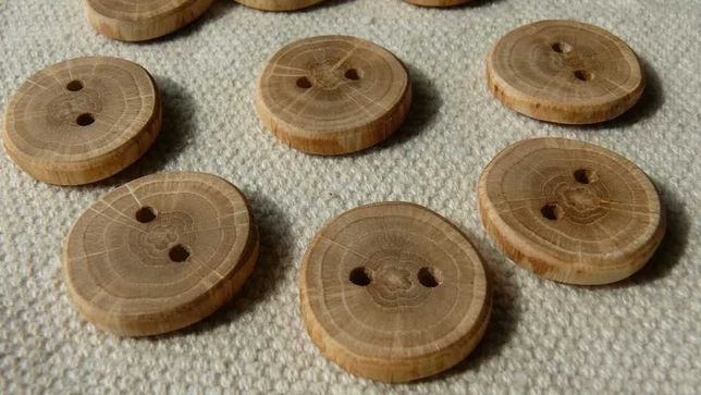 guziki drewniane dąb 3 cm komplet 10 sztuk inne wymiary