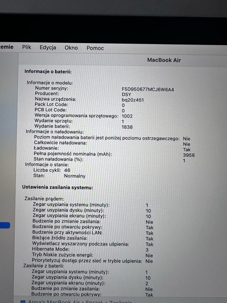 Macbook Air Space Gray A1932
