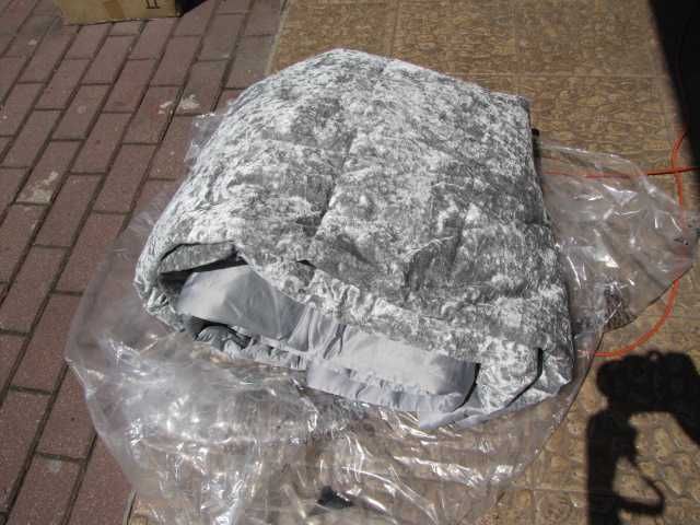 Narzuta na łóżko Crushed Pikowana, aksamitna, szara, 220x220 cm