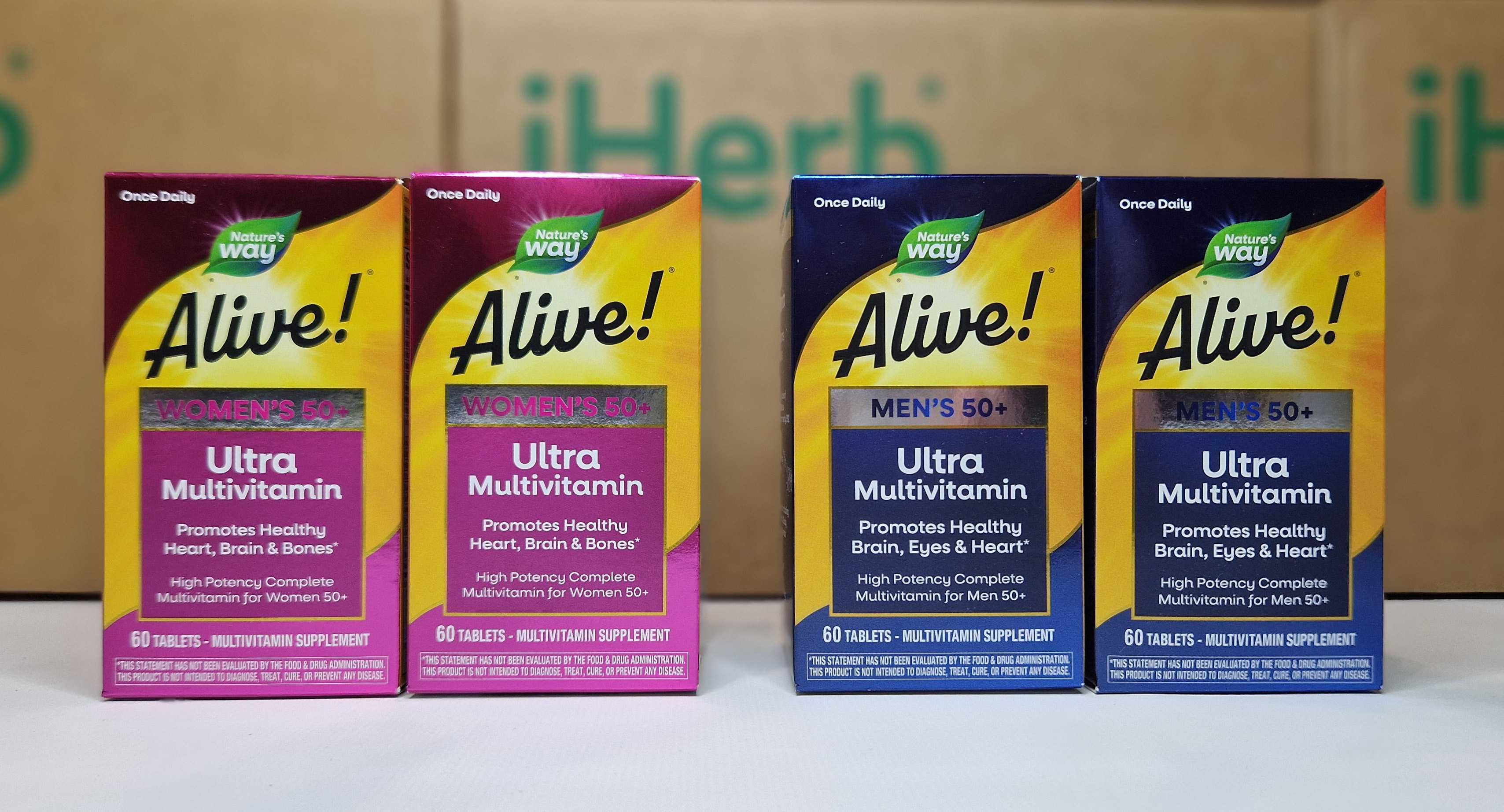 Alive Women / Men Витамины для мужчин и женщин Natures Way, 60 шт