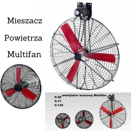 Wentylator oborowy Multifan - mieszacz powietrza koszowy