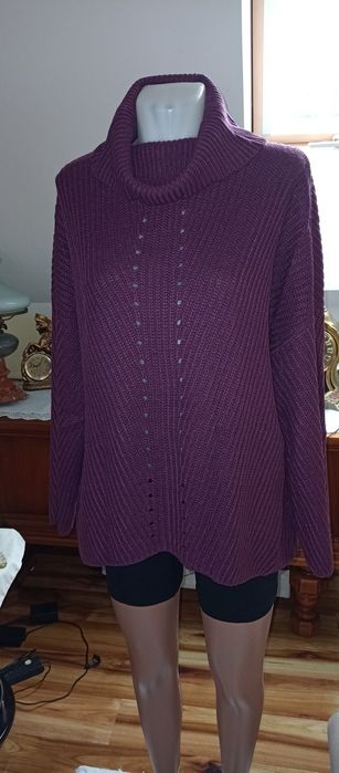 Swetr, golf ciemno bordowy XXL Beloved akril