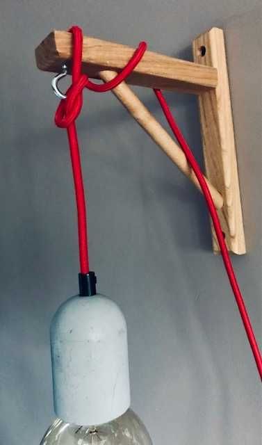 Kinkiet drewniany w stylu LOFT