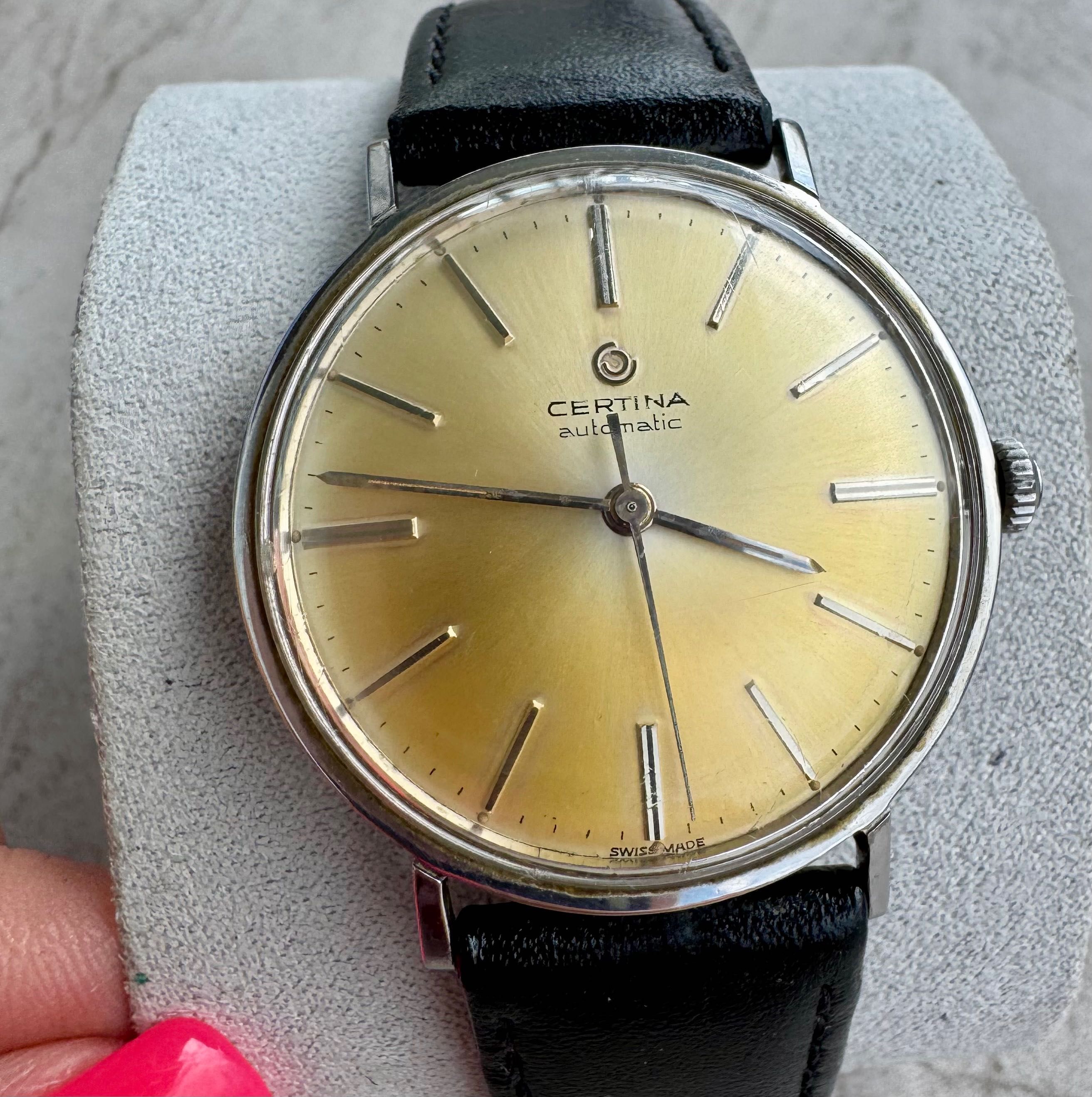 Zegarek męski Certina Automatic 1961 – stalowa, vintage 33 mm sprawny