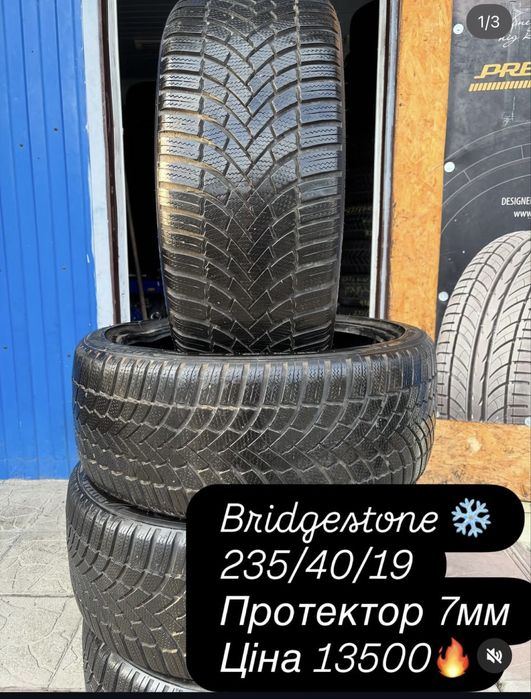 235/40/19 бриджстоун 2024 год 7мм зима топ состояние