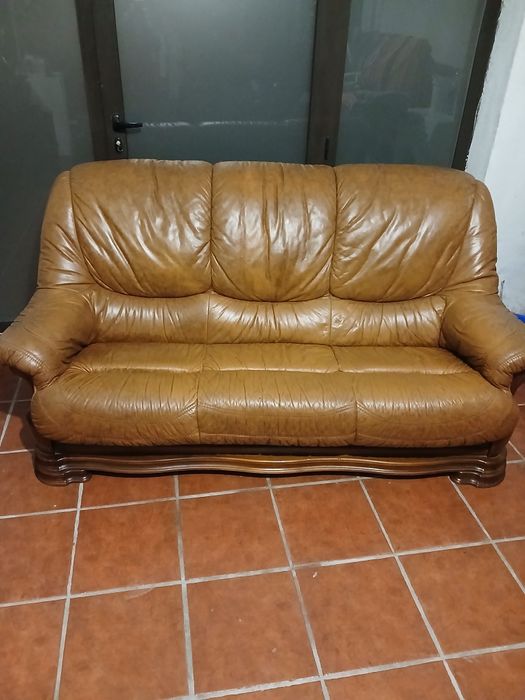 Sofas em couro..