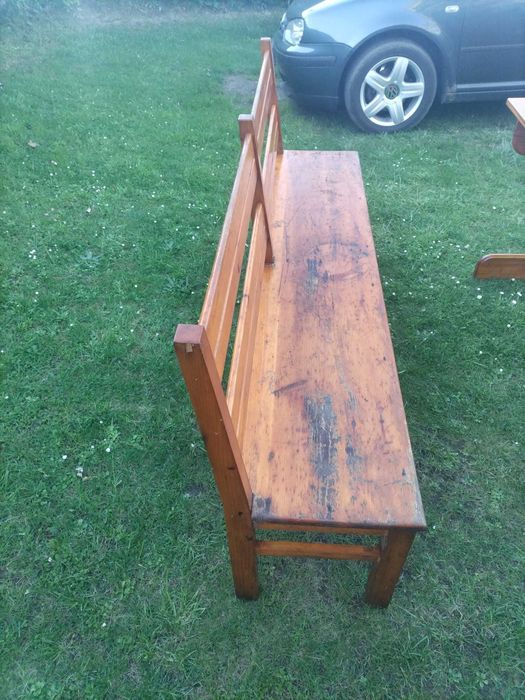 Ława drewniana ze stołem