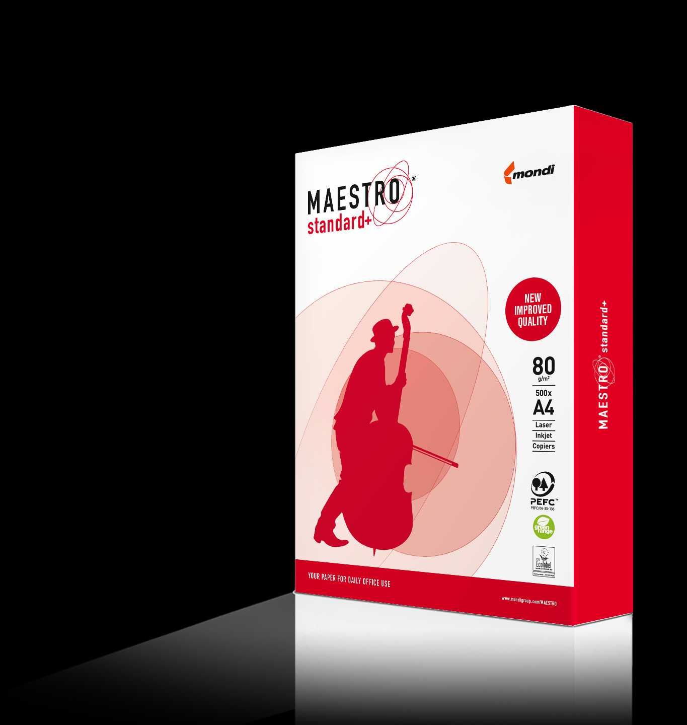 Офісний папір MAESTRO STANDARD+, А4, клас B, та НР HOME & OFFICE, А4