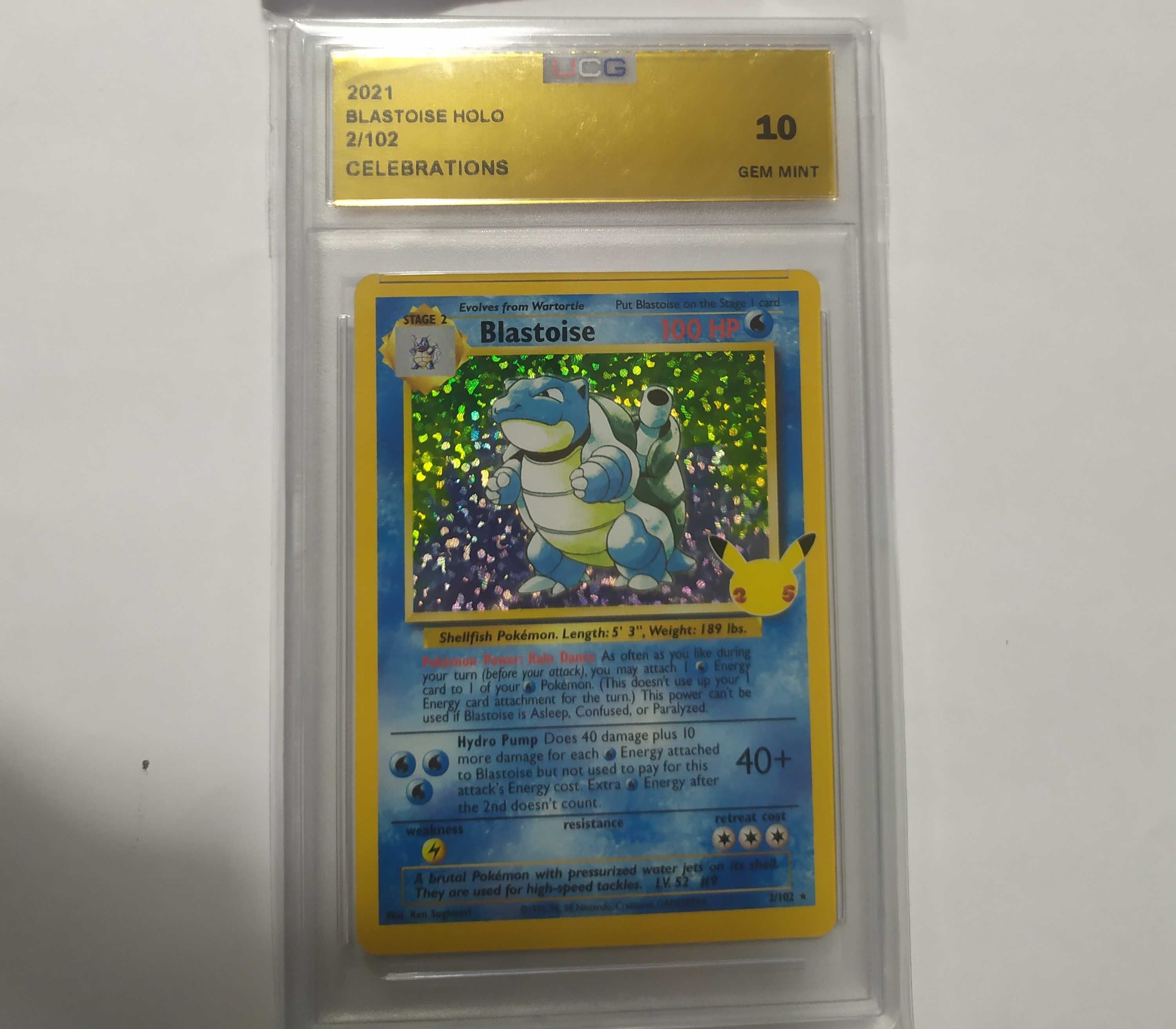 Carta Classificada Pokemon Blastoise UCG 10