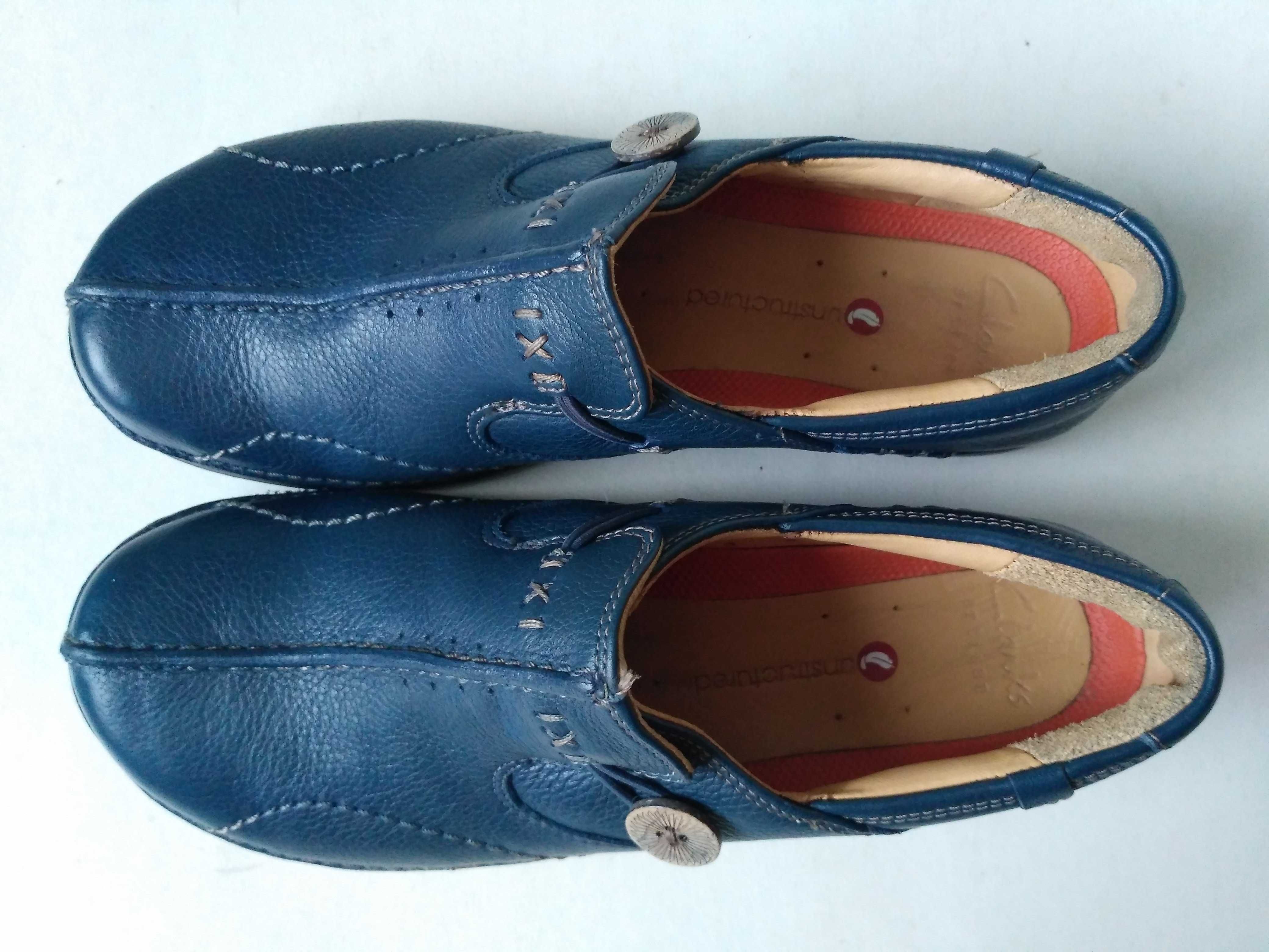 Туфлі CLARKS Wos UK3 EU35.5 Un.Loop Artisan Navy Leather Мешти