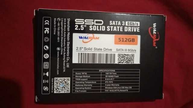 SSD 512gb Walram TLC