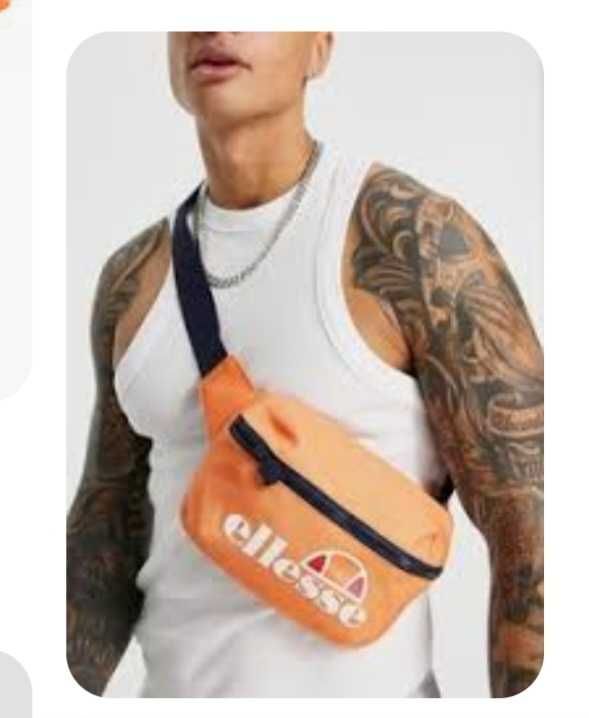 Ellesse оригінал Сумка на пояс плече бананка hip pack унісекс оранж